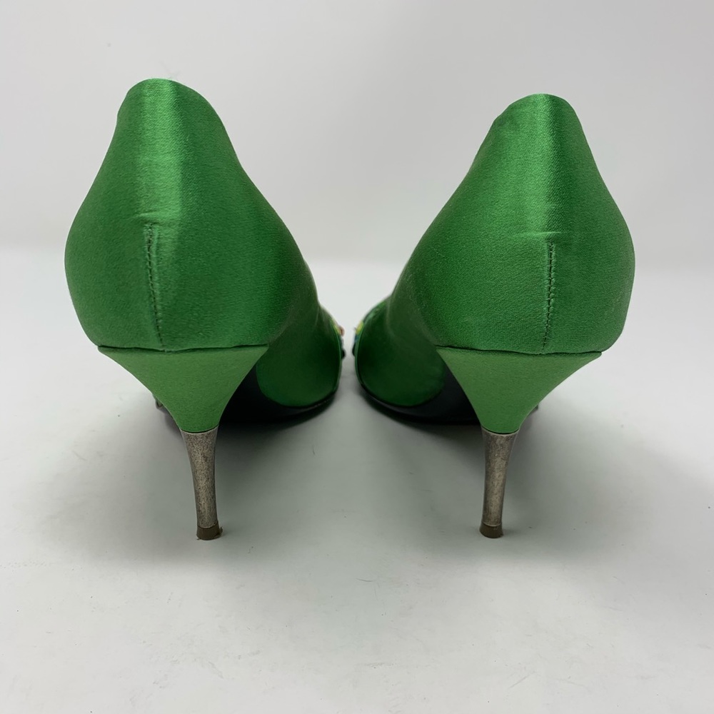 Dries Van Noten Green Multicolor Sequin Fringe Pumps - Picture 4 of 10